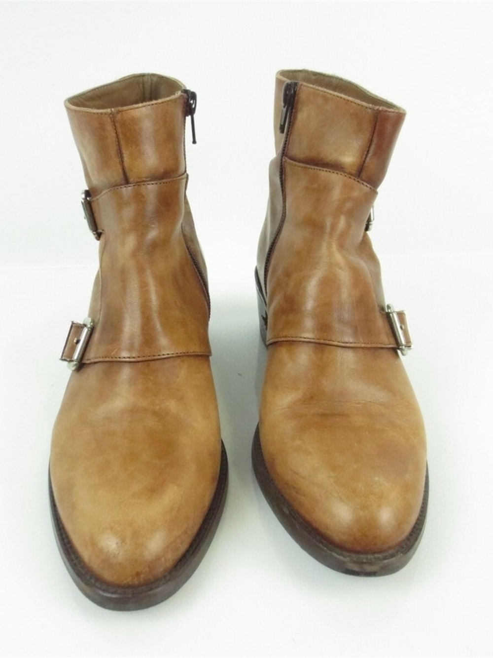 Pertini Leather Ankle Boots - Classic Buckle Design